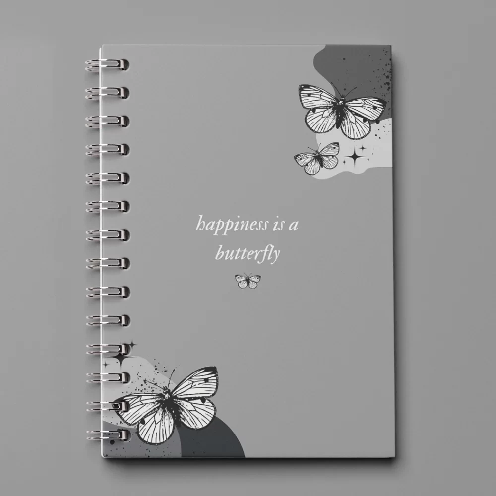 HistAmor | Caderno | happiness is a butterfly